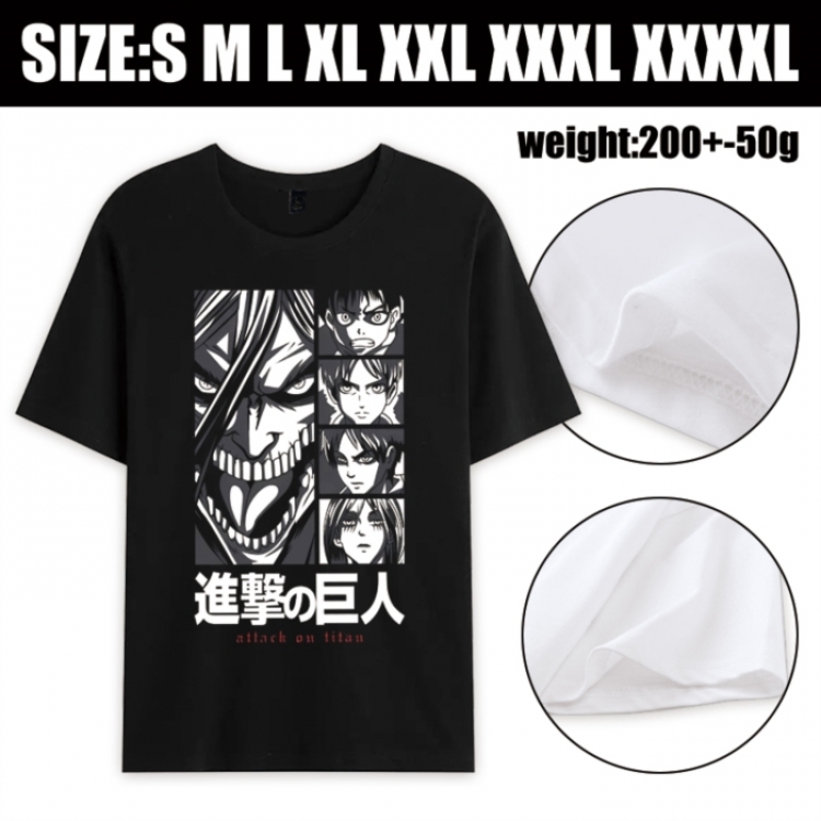 Shingeki no Kyojin Anime printed pure cotton short sleeved T-shirt from S to 4XL