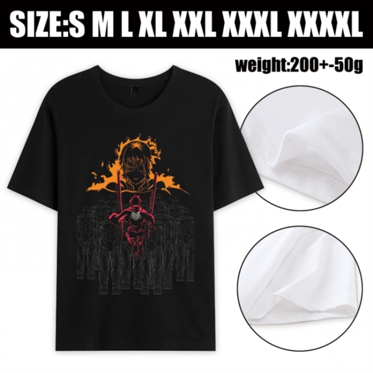 Shingeki no Kyojin Anime printed pure cotton short sleeved T-shirt from S to 4XL