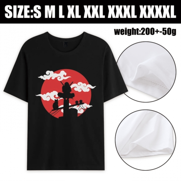 Naruto Anime printed pure cotton short sleeved T-shirt from S to 4XL
