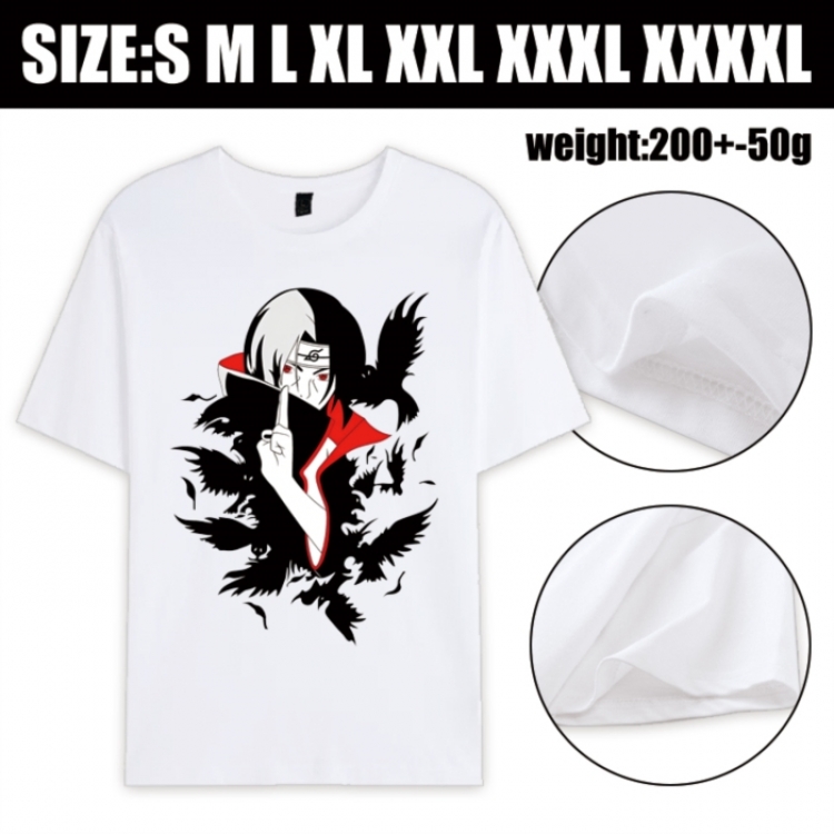 Naruto Anime printed pure cotton short sleeved T-shirt from S to 4XL