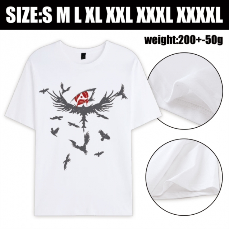 Naruto Anime printed pure cotton short sleeved T-shirt from S to 4XL