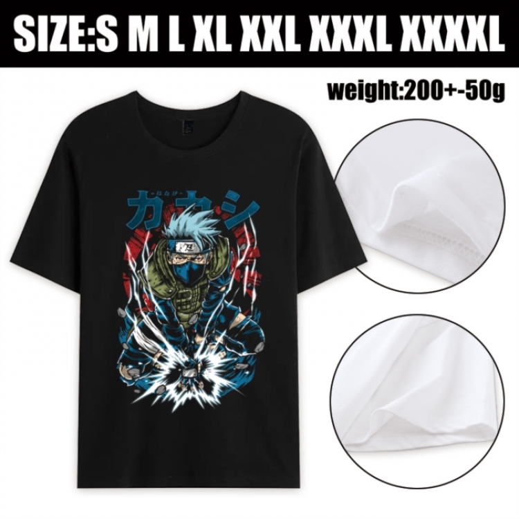 Naruto Anime printed pure cotton short sleeved T-shirt from S to 4XL