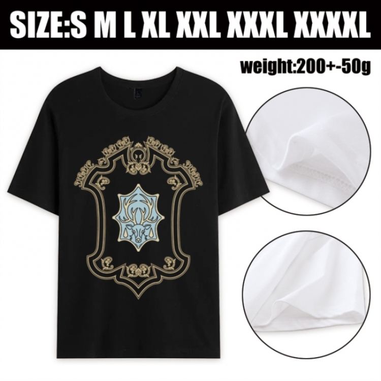 Black Clover Anime printed pure cotton short sleeved T-shirt from S to 4XL