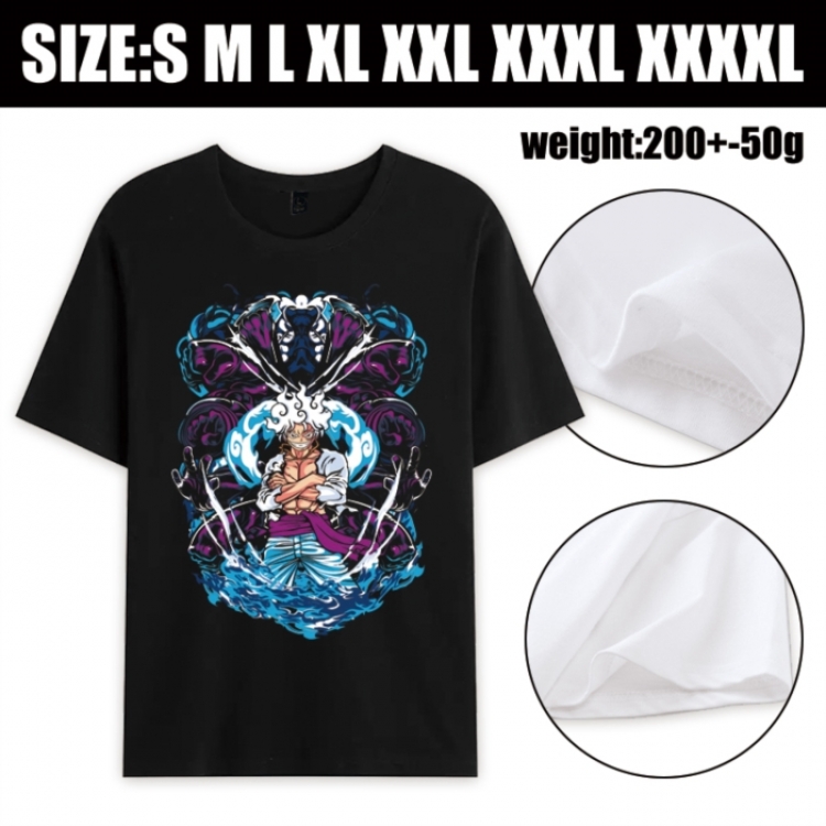 One Piece Anime printed pure cotton short sleeved T-shirt from S to 4XL