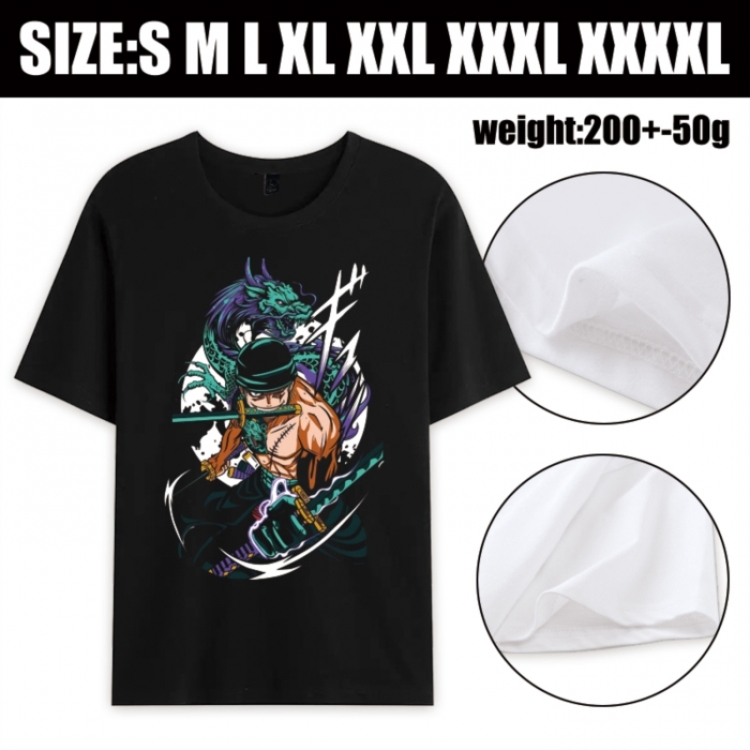 One Piece Anime printed pure cotton short sleeved T-shirt from S to 4XL