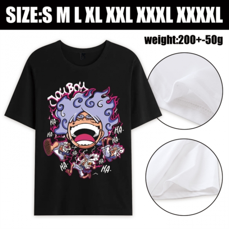 One Piece Anime printed pure cotton short sleeved T-shirt from S to 4XL