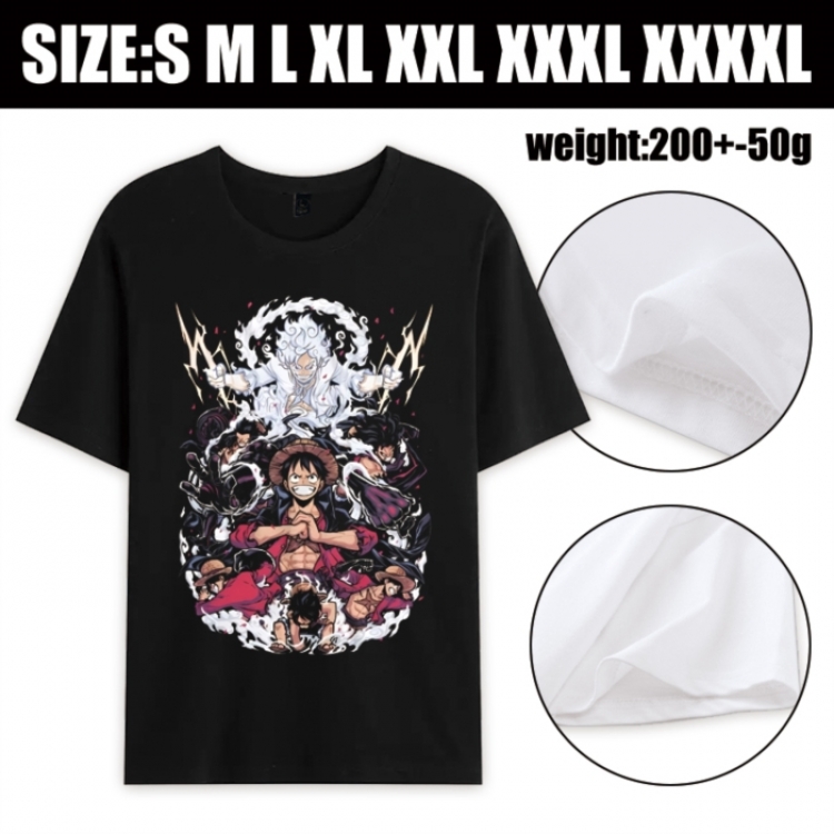 One Piece Anime printed pure cotton short sleeved T-shirt from S to 4XL