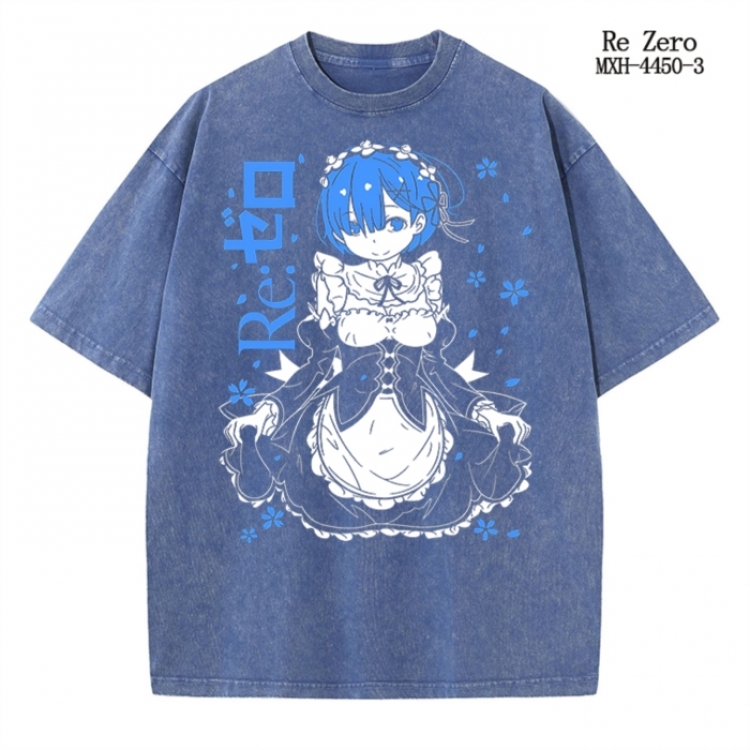 Re:Zero kara Hajimeru Isekai Seikatsu Anime peripheral pure cotton washed and worn T-shirt from S to 2XL
