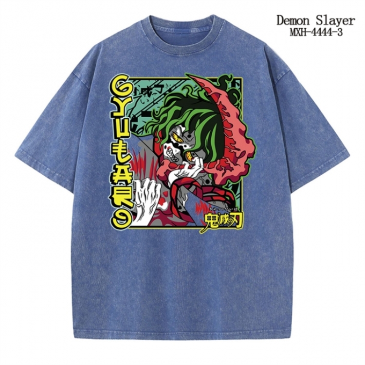 Demon Slayer Kimets Anime peripheral pure cotton washed and worn T-shirt from S to 2XL