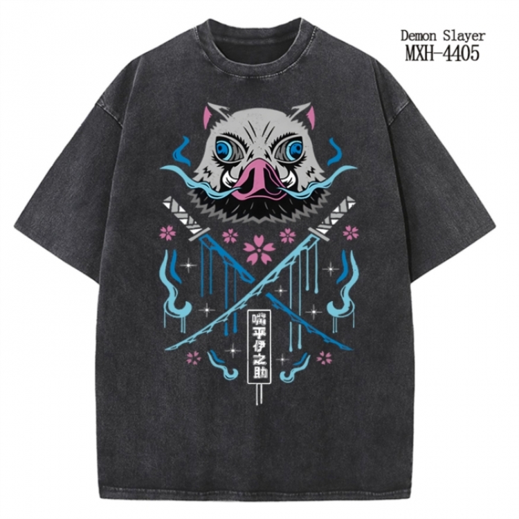 Demon Slayer Kimets Anime peripheral pure cotton washed and worn T-shirt from S to 2XL