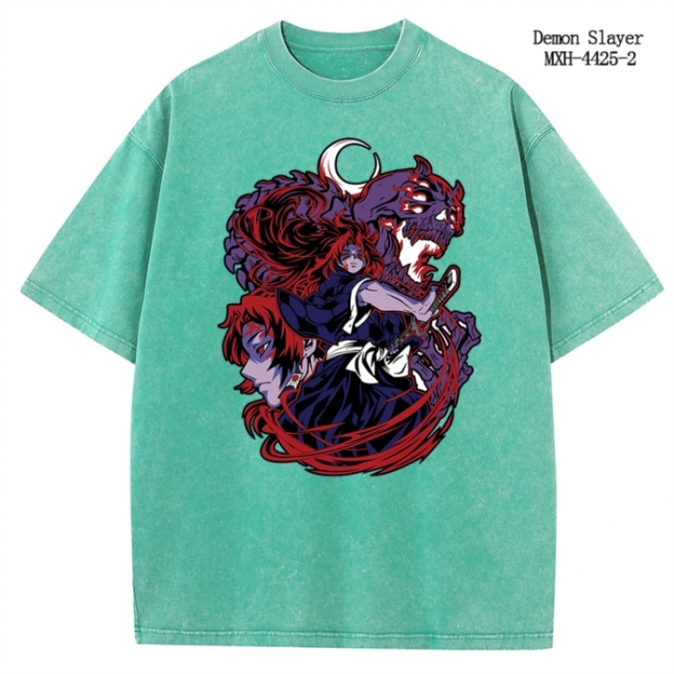 Demon Slayer Kimets Anime peripheral pure cotton washed and worn T-shirt from S to 2XL