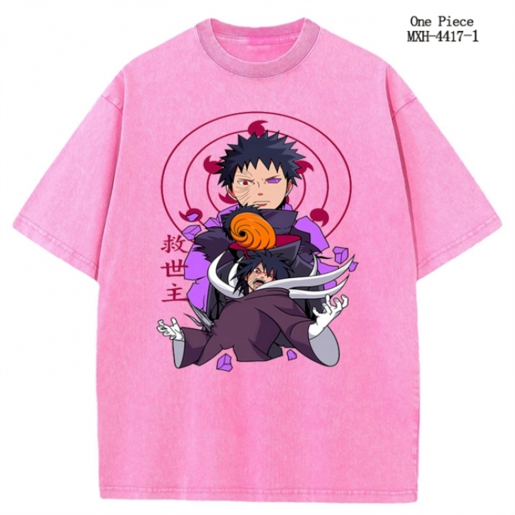Naruto Anime peripheral pure cotton washed and worn T-shirt from S to 2XL  MXH-4417-1