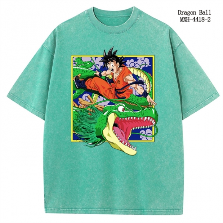 DRAGON BALL Anime peripheral pure cotton washed and worn T-shirt from S to 2XL  MXH-4418-2