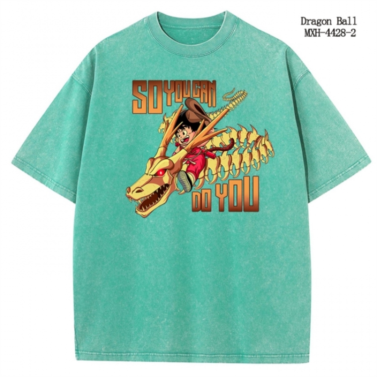 DRAGON BALL Anime peripheral pure cotton washed and worn T-shirt from S to 2XL  MXH-4428-2