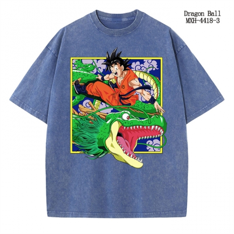 DRAGON BALL Anime peripheral pure cotton washed and worn T-shirt from S to 2XL MXH-4418-3