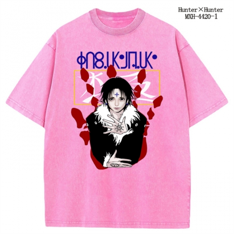 HunterXHunter Anime peripheral pure cotton washed and worn T-shirt from S to 2XL