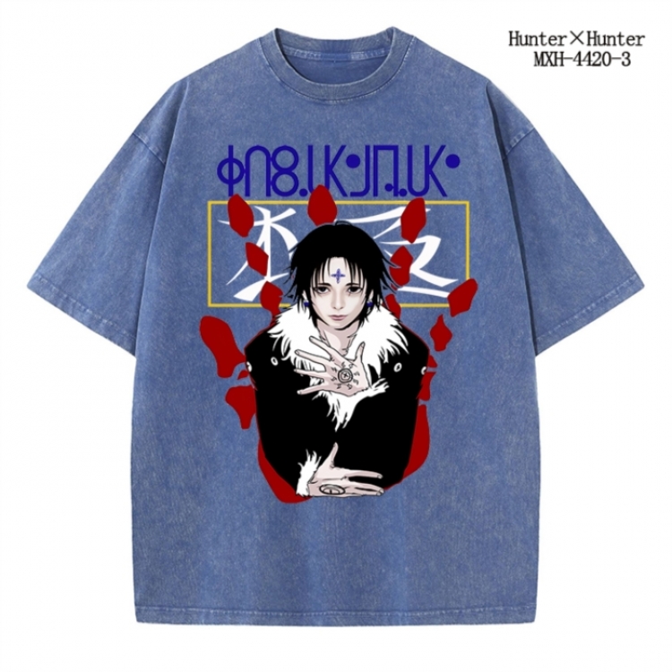 HunterXHunter Anime peripheral pure cotton washed and worn T-shirt from S to 2XL