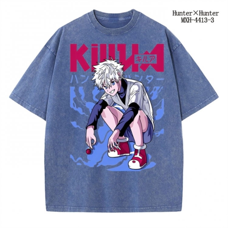 HunterXHunter Anime peripheral pure cotton washed and worn T-shirt from S to 2XL