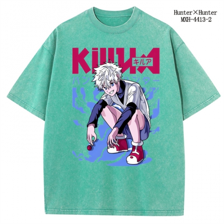 HunterXHunter Anime peripheral pure cotton washed and worn T-shirt from S to 2XL