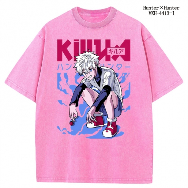 HunterXHunter Anime peripheral pure cotton washed and worn T-shirt from S to 2XL