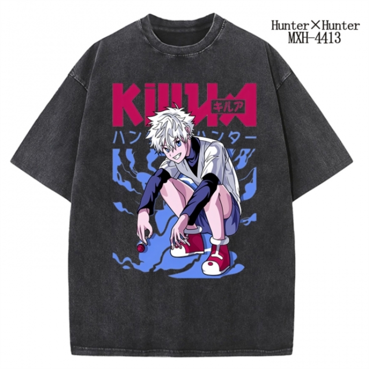 HunterXHunter Anime peripheral pure cotton washed and worn T-shirt from S to 2XL