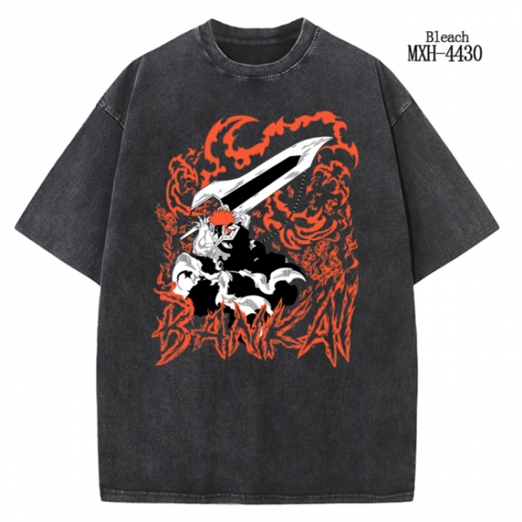 Bleach Anime peripheral pure cotton washed and worn T-shirt from S to 2XL MXH-4430