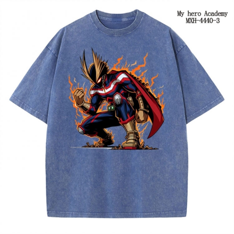 My Hero Academia Anime peripheral pure cotton washed and worn T-shirt from S to 2XL MXH-4440-3
