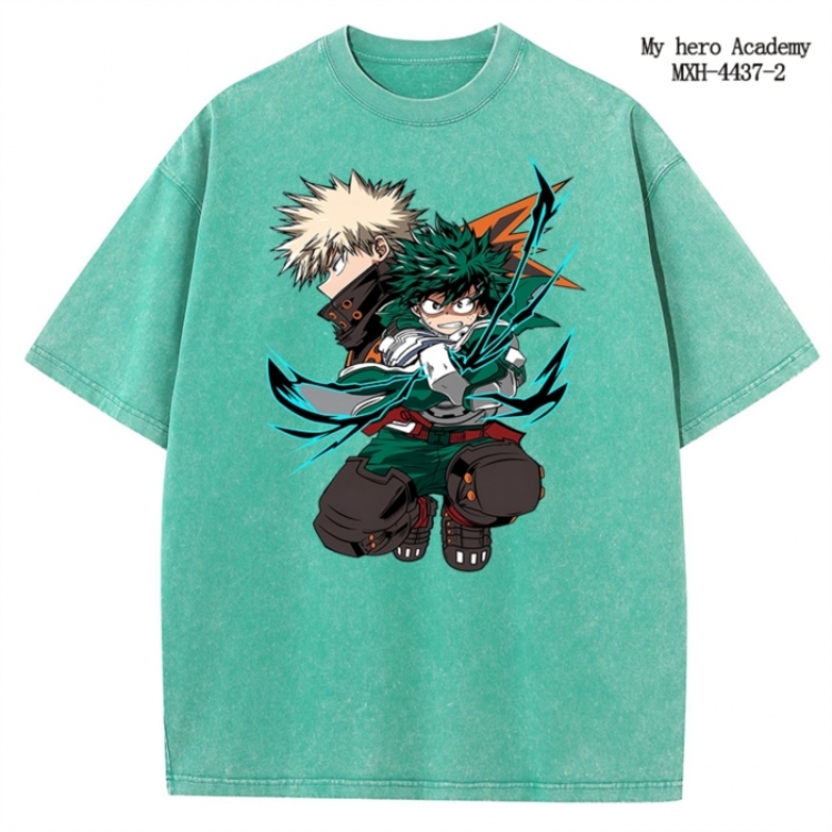 My Hero Academia Anime peripheral pure cotton washed and worn T-shirt from S to 2XL MXH-4437-2