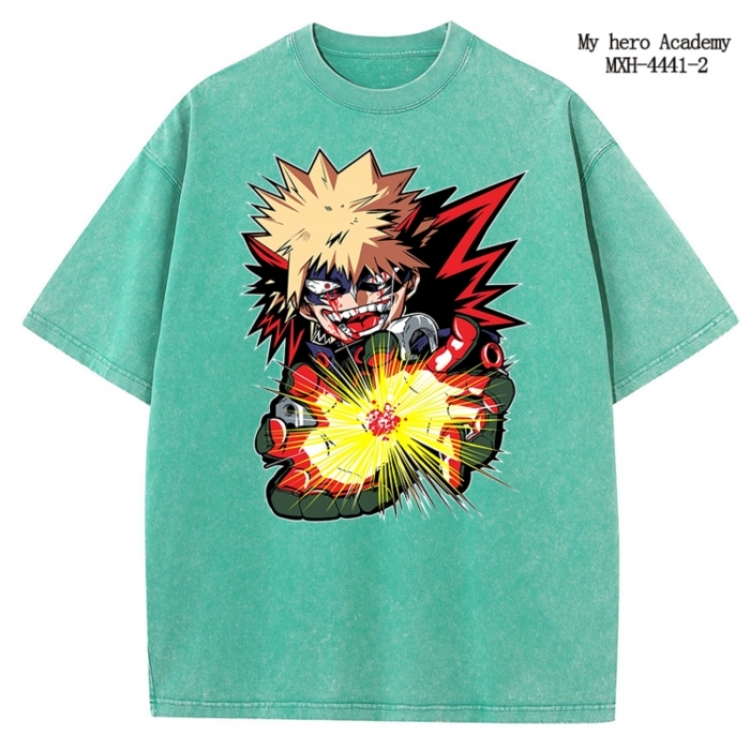 My Hero Academia Anime peripheral pure cotton washed and worn T-shirt from S to 2XL MXH-4441-2