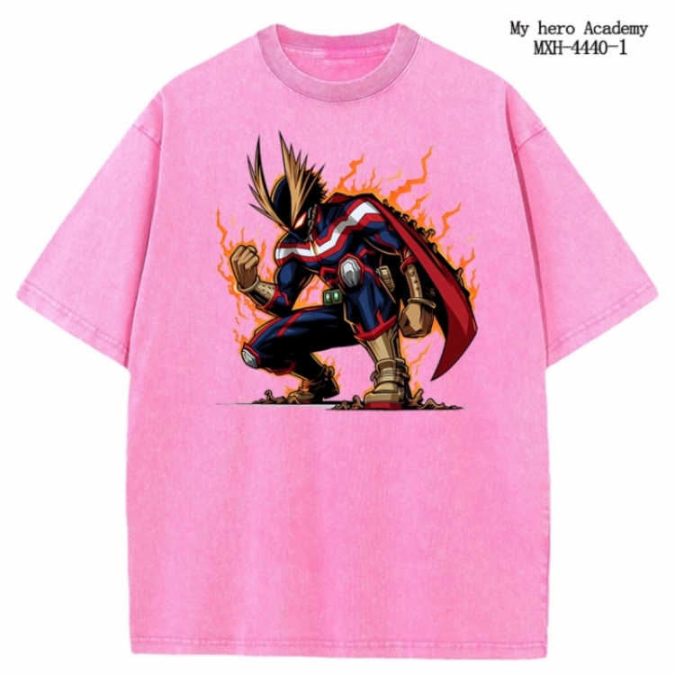 My Hero Academia Anime peripheral pure cotton washed and worn T-shirt from S to 2XL MXH-4440-1