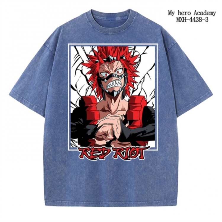 My Hero Academia Anime peripheral pure cotton washed and worn T-shirt from S to 2XL MXH-4438-3