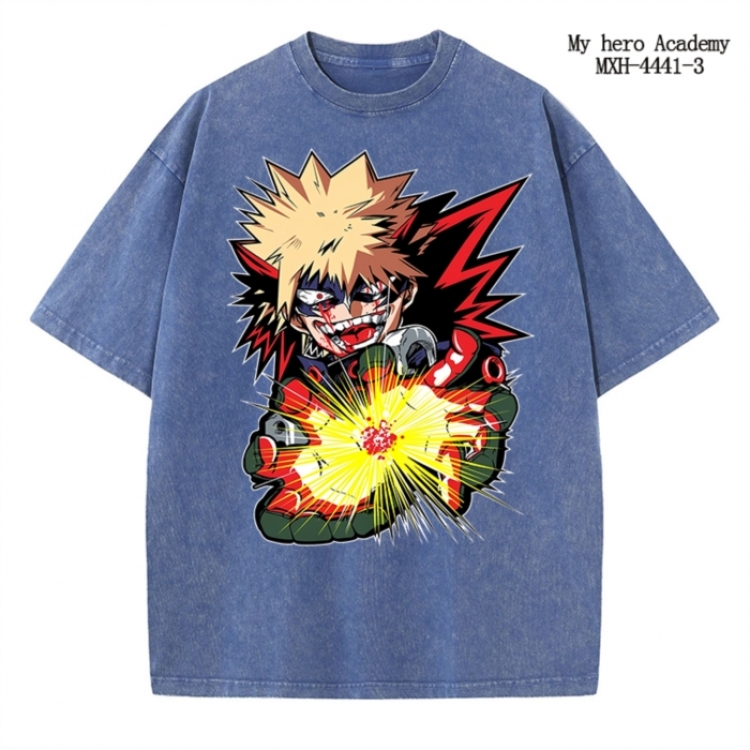 My Hero Academia Anime peripheral pure cotton washed and worn T-shirt from S to 2XL MXH-4441-3
