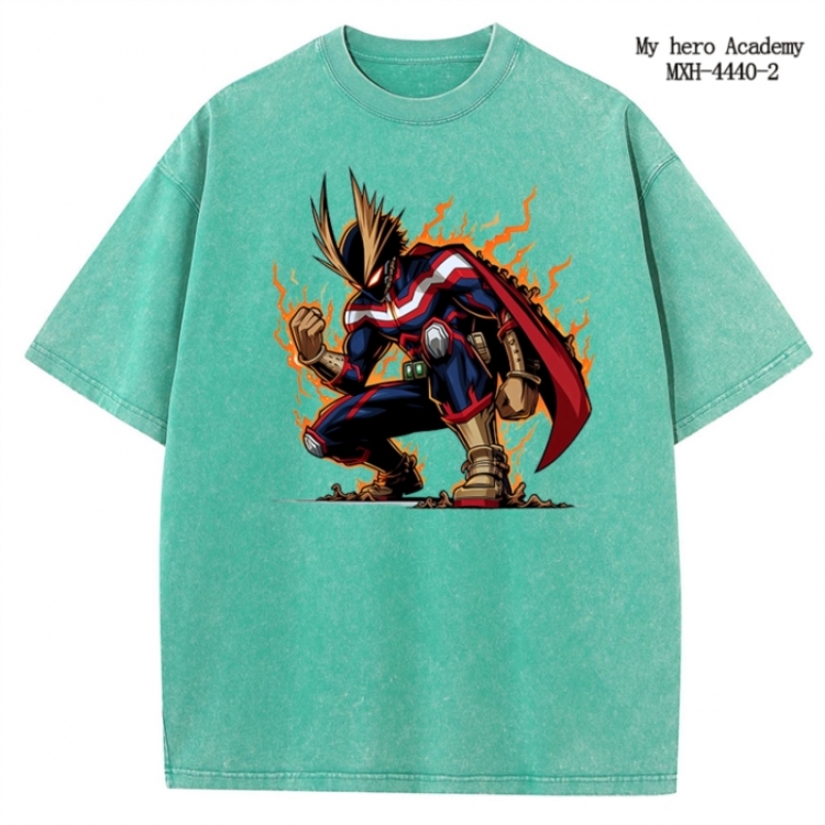 My Hero Academia Anime peripheral pure cotton washed and worn T-shirt from S to 2XL MXH-4440-2