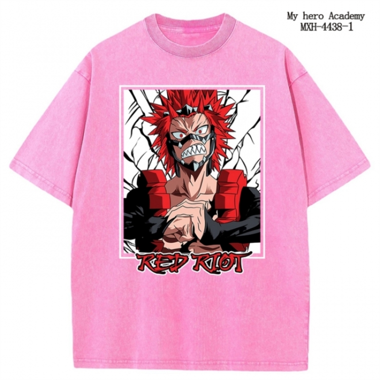 My Hero Academia Anime peripheral pure cotton washed and worn T-shirt from S to 2XL MXH-4438-1