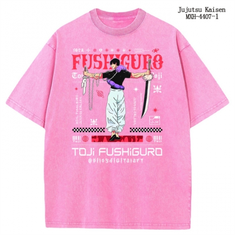 Jujutsu Kaisen  Anime peripheral pure cotton washed and worn T-shirt from S to 2XL