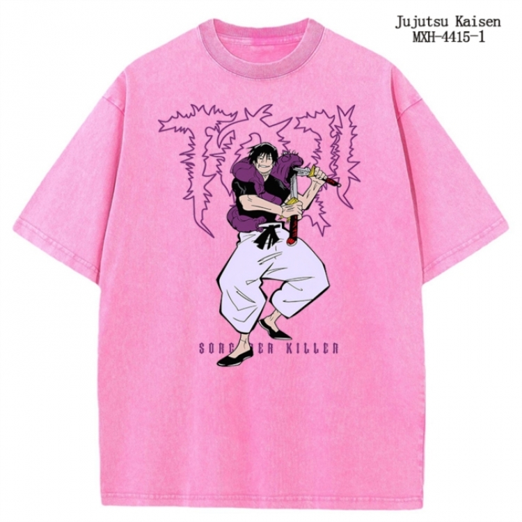 Jujutsu Kaisen  Anime peripheral pure cotton washed and worn T-shirt from S to 2XL