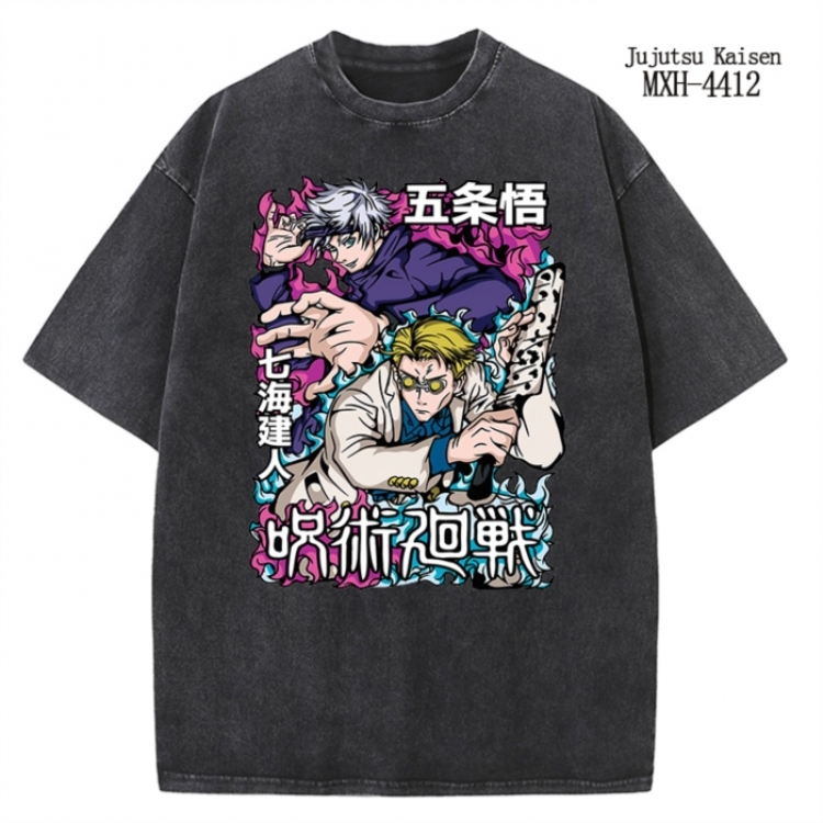 Jujutsu Kaisen  Anime peripheral pure cotton washed and worn T-shirt from S to 2XL