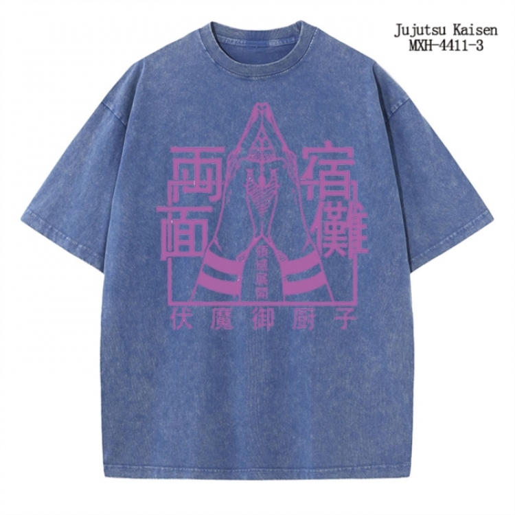 Jujutsu Kaisen  Anime peripheral pure cotton washed and worn T-shirt from S to 2XL