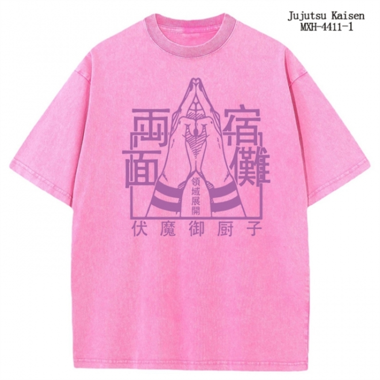 Jujutsu Kaisen  Anime peripheral pure cotton washed and worn T-shirt from S to 2XL