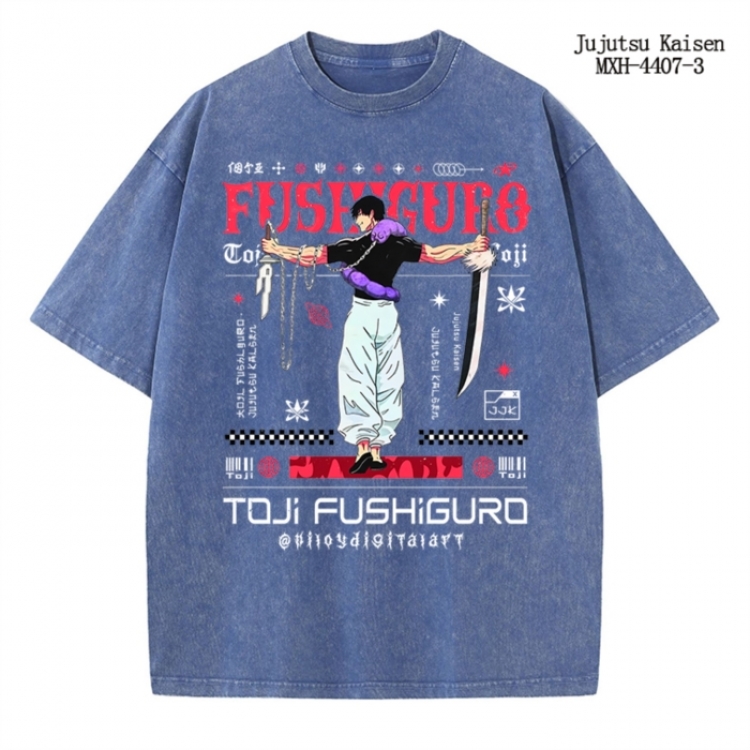 Jujutsu Kaisen  Anime peripheral pure cotton washed and worn T-shirt from S to 2XL