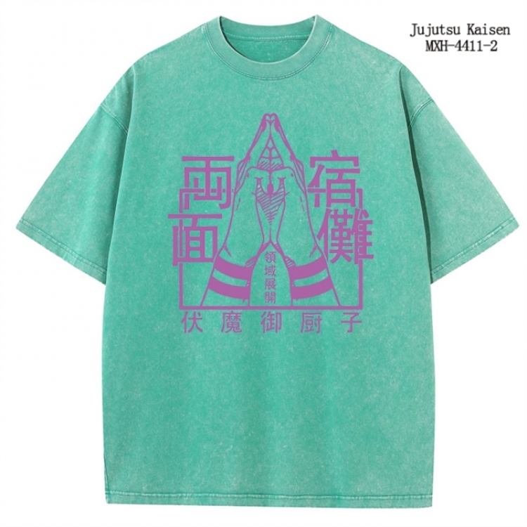 Jujutsu Kaisen  Anime peripheral pure cotton washed and worn T-shirt from S to 2XL