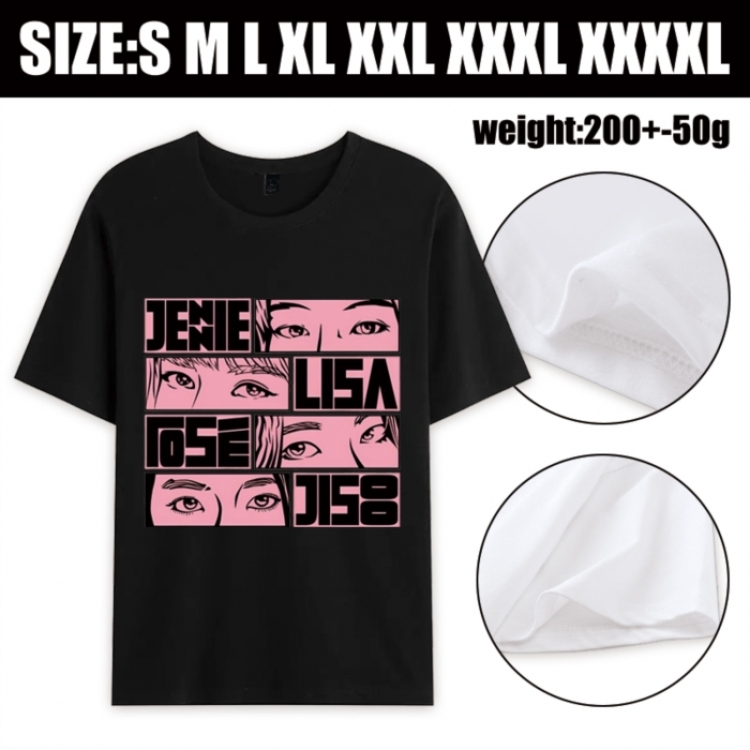 BLACK PINK Anime printed pure cotton short sleeved T-shirt from S to 4XL