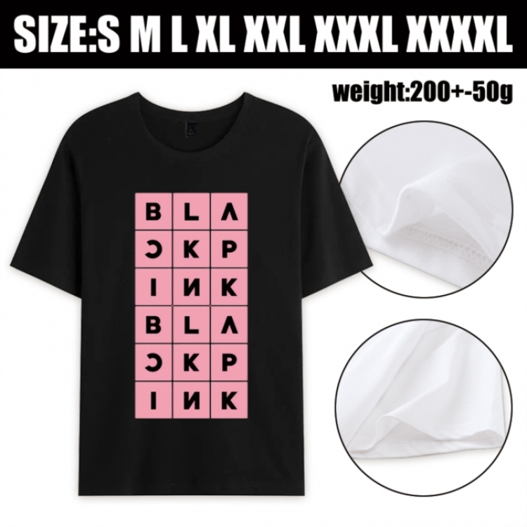 BLACK PINK Anime printed pure cotton short sleeved T-shirt from S to 4XL