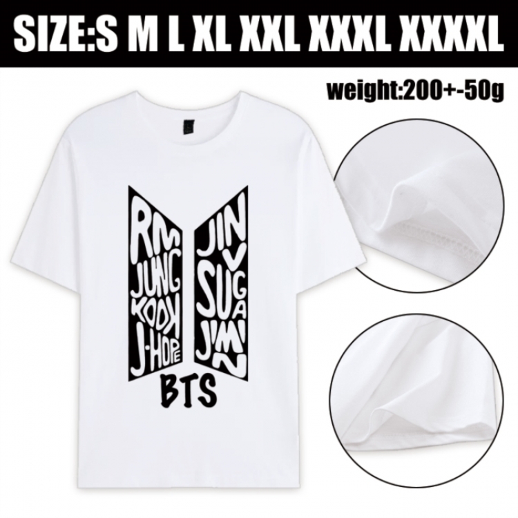 BTS Anime printed pure cotton short sleeved T-shirt from S to 4XL
