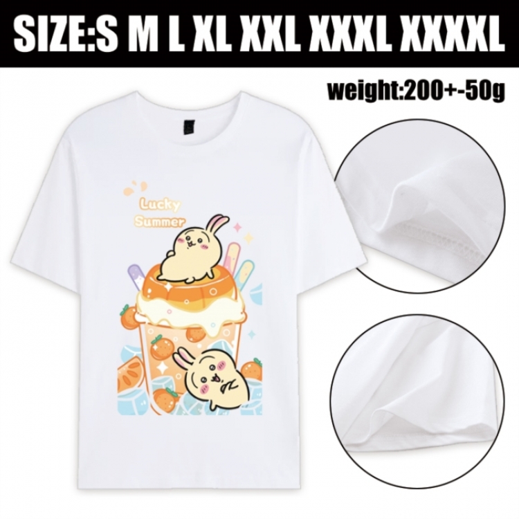Chiikawa Anime printed pure cotton short sleeved T-shirt from S to 4XL