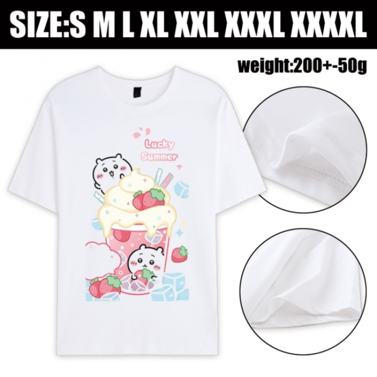 Chiikawa Anime printed pure cotton short sleeved T-shirt from S to 4XL