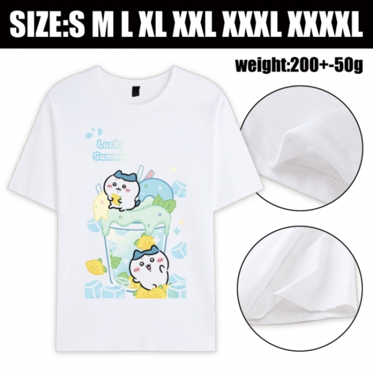 Chiikawa Anime printed pure cotton short sleeved T-shirt from S to 4XL