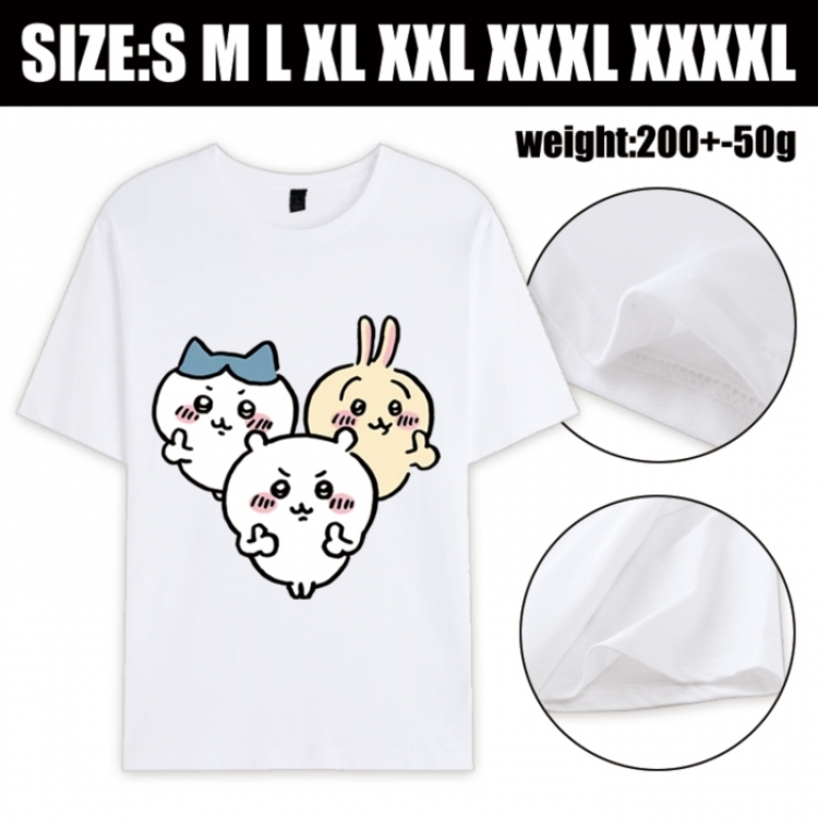 Chiikawa Anime printed pure cotton short sleeved T-shirt from S to 4XL