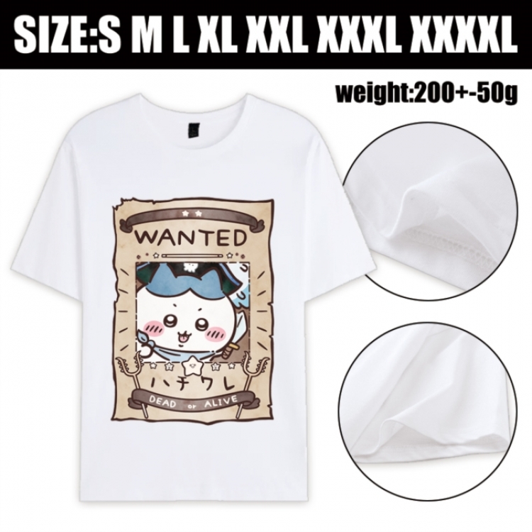 Chiikawa Anime printed pure cotton short sleeved T-shirt from S to 4XL