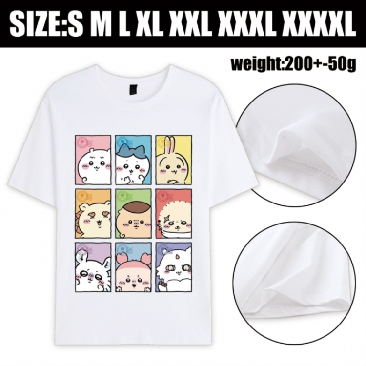 Chiikawa Anime printed pure cotton short sleeved T-shirt from S to 4XL